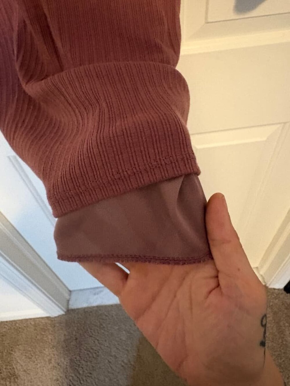 dusty pink long sleeve dress
